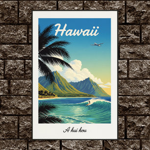 Vintages hawaiianisches Reiseplakat der 60er Jahre Poster