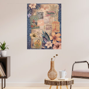 Vintages hawaiisches Scrapbook: Reisen Hawaii Poster