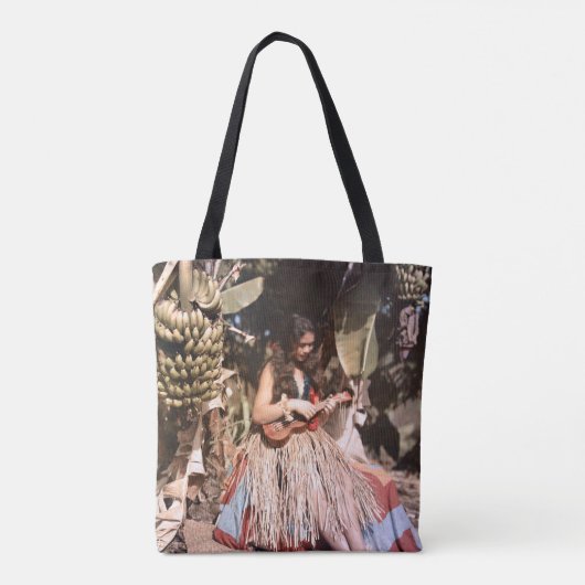 Vintages hawaiisches Wahine Hula Mädchen Tasche (Rückseite)