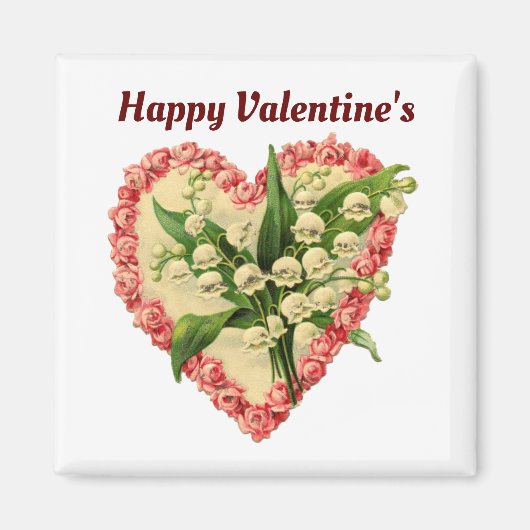 Vintages Heart Square Magnet (Vorne)