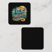 Vintages Heilhaus mit Geist Quadratische Visitenkarte (Vorne/Hinten)