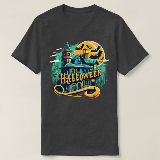 Vintages Heilhaus mit Geist T-Shirt (Design vorne)