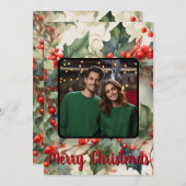 Vintages heiliges Foto personalisieren Feiertagskarte (Vorne/Hinten)