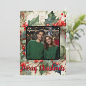 Vintages heiliges Foto personalisieren Feiertagskarte (Stehend Vorderseite)