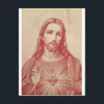 Vintages Heiliges Herz Jesu Postkarte<br><div class="desc">Schönes Bild des heiligen Herzens Jesu</div>