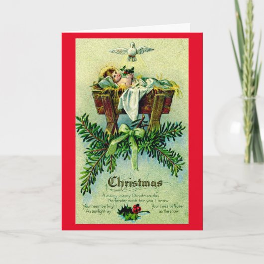 Vintages Heiliges Kind Jesus Weihnachten (Vorderseite)