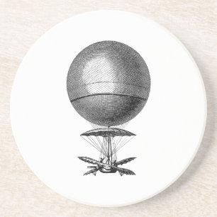 Vintages Heißluft-Ballon-Retro Luftschiff-alte Getränkeuntersetzer