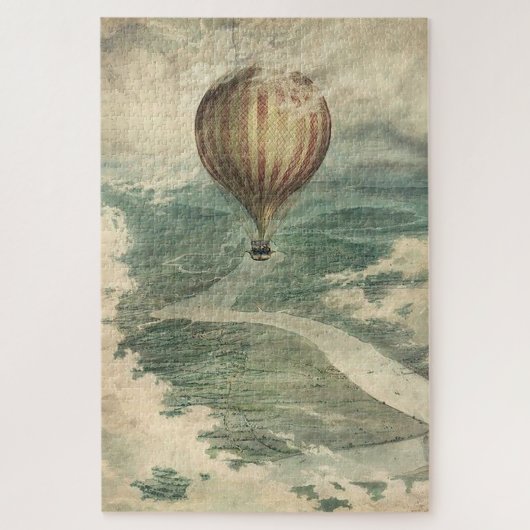 Vintages Heißluftballon-Puzzle Puzzle (Vertikal)