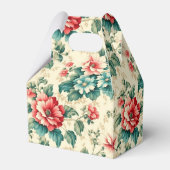 Vintages hellblaues Viktorianisches Blumendesign Geschenkschachtel (Rückseite)