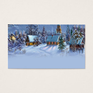 Vintages hellblaues Weihnachtsschneeweltbild.