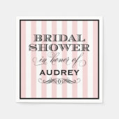 Vintages hellrosa französisches Brautparty Serviette (Vorderseite)