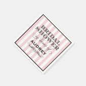 Vintages hellrosa französisches Brautparty Serviette (Ecke)