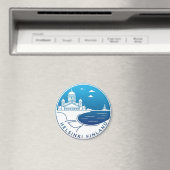 Vintages Helsinki Finnland Magnet (In Situ (Geschirrspüler))