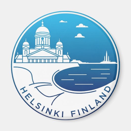 Vintages Helsinki Finnland Magnet (Vorne)