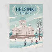 Vintages Helsinki Finnland Winter Postkarte
