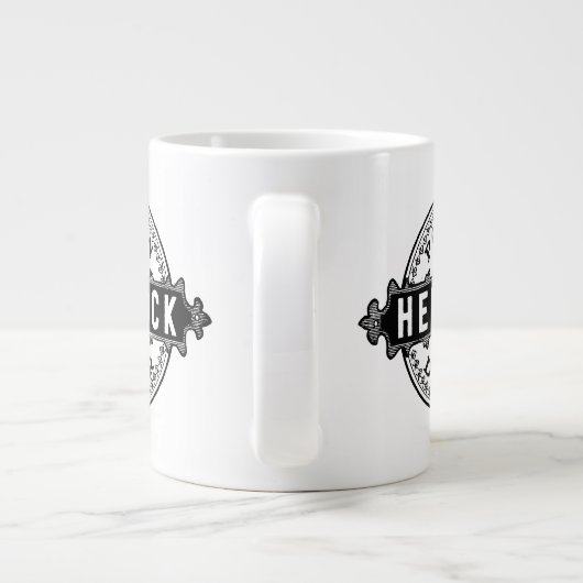Vintages Hemlock-Giftlabel Jumbo-Tasse (Rückseite)