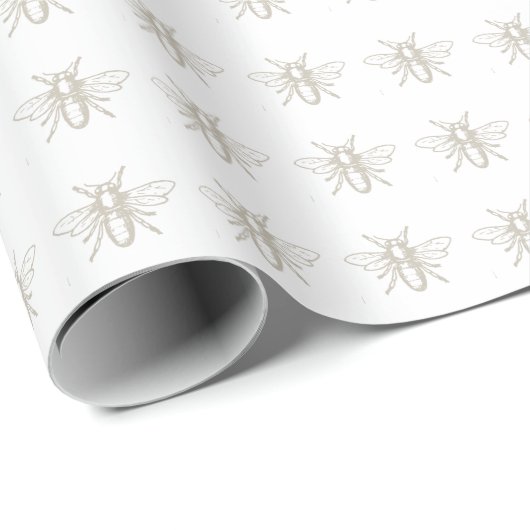 Vintages Heraldic Honey Wrapping Paper Geschenkpapier (Rolleneckpunkt)