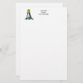 Vintages Heraldisches Mittelalter Burg Emblem Wapp Briefpapier (Vorne/Hinten)