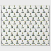 Vintages Heraldisches Mittelalter Burg Emblem Wapp Geschenkpapier (Flach)