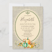 Vintages Herbst-Bouquet-Leuchten Herbst-BRAUTPARTY Einladung (Vorderseite)