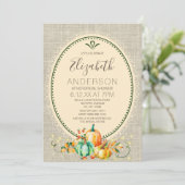 Vintages Herbst-Bouquet-Leuchten Herbst-BRAUTPARTY Einladung (Stehend Vorderseite)