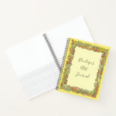 Vintages Herbstblatt mit Ihrem Namen Notizblock (Innenseite)