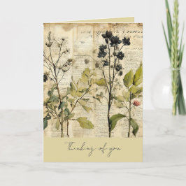 Vintages Herbstdenken Dankeskarte