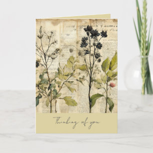 Vintages Herbstdenken Dankeskarte