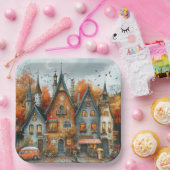 Vintages Herbstdorf Pappteller (Party)