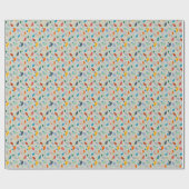 Vintages Herbstleaves Illustrationsmuster Geschenkpapier (Flach)