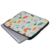 Vintages Herbstleaves Illustrationsmuster Laptopschutzhülle (Vorne Knopf)