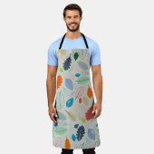 Vintages Herbstleaves Illustrationsmuster Schürze (Getragen)