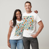 Vintages Herbstleaves Illustrationsmuster T-Shirt (Unisex)