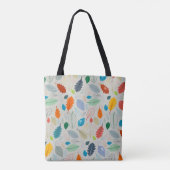 Vintages Herbstleaves Illustrationsmuster Tasche (Rückseite)