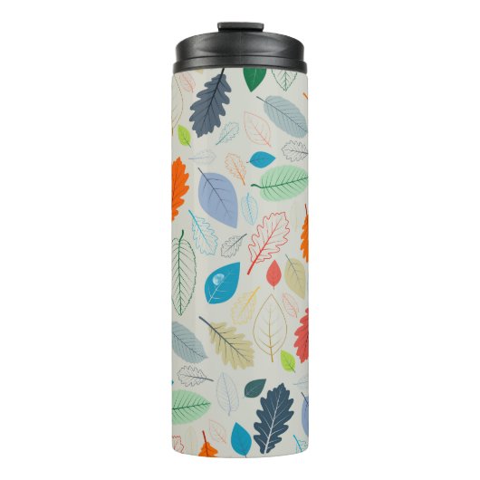 Vintages Herbstleaves Illustrationsmuster Thermosbecher (Vorderseite)