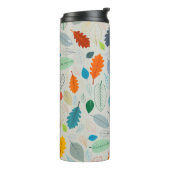 Vintages Herbstleaves Illustrationsmuster Thermosbecher (Nach links gedreht)