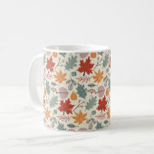 Vintages Herbstleaves und Acornmuster Kaffeetasse (Vorderseite Links)