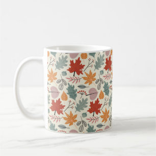 Vintages Herbstleaves und Acornmuster Kaffeetasse