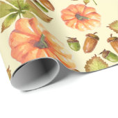 Vintages Herbstmuster Geschenkpapier (Rolleneckpunkt)