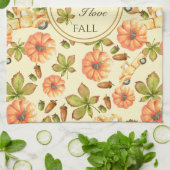 Vintages Herbstmuster Geschirrtuch (Gefaltet)