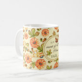Vintages Herbstmuster Kaffeetasse (Vorderseite Links)