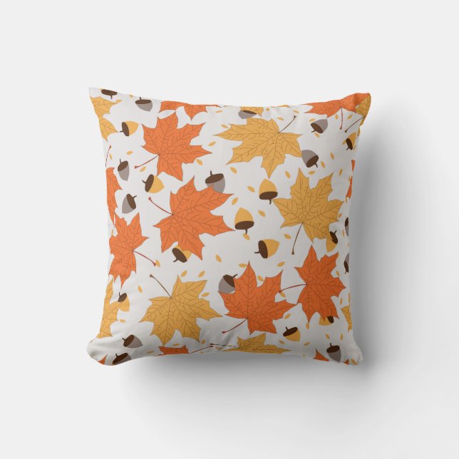 Vintages Herbstmuster Kissen (Vorderseite)