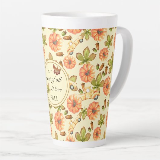 Vintages Herbstmuster Milchtasse (Rechte Ecke)