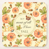 Vintages Herbstmuster Rechteckiger Pappuntersetzer (Vorderseite)