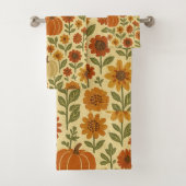 Vintages Herbstpumpenmuster Badhandtuch Set (Insitu)
