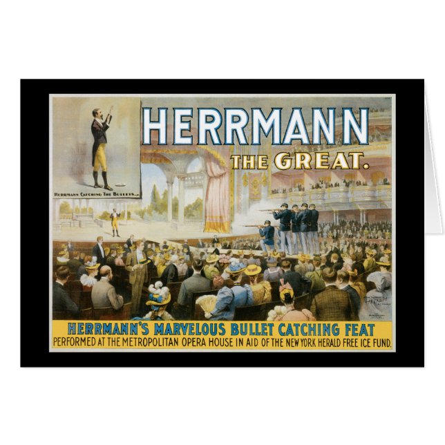 Vintages Herermann das große magische Plakat (Vorderseite (Horizontal))