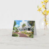 Vintages Herrenhaus Karte (Gelbe Blume)