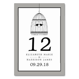 Vintages Herz Birdcage Hochzeitstisch Nr. Tischnummer
