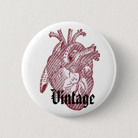 Vintages Herz Button (Vorderseite)