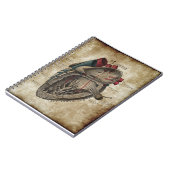 Vintages Herz-Diagramm-Notizbuch Notizblock (Linke Seite)
